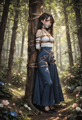 Captured Maiden in the Enchanted Forest