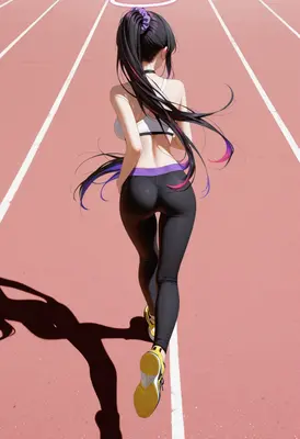 Athletic Runner on the Track