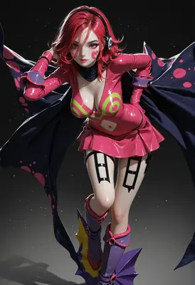 Vibrant Cyberpunk Pop Star