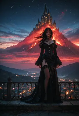 Gothic Queen Before the Burning Citadel