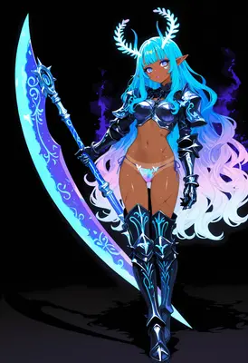 Neon Soul Reaper Warrior Queen
