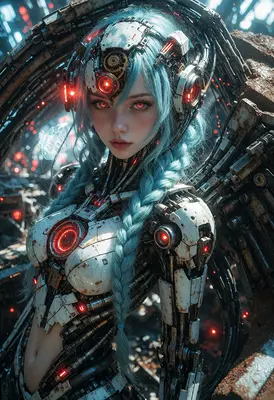 Cybernetic Maiden in Rusty Ruins