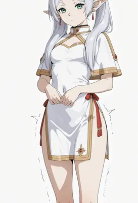 Elegant Silver Haired Elf Maiden
