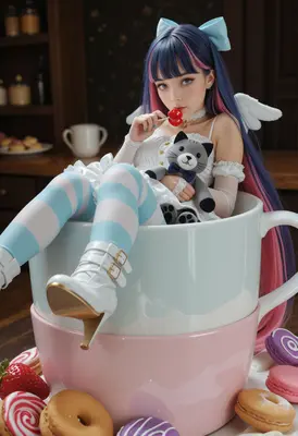 Sweet Angel Resting in a Teacup