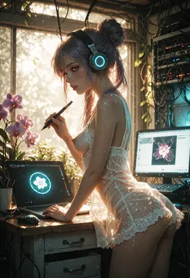 Digital Artist in Morning Glow