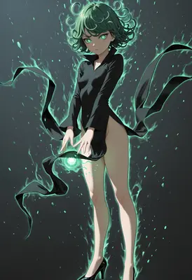 Tatsumaki Unleashing Powerful Psychic Energy