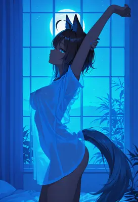 Moonlit Stretch in Blue