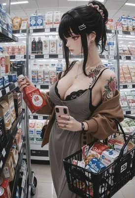 Grocery Shopping with a Tattooed Beauty