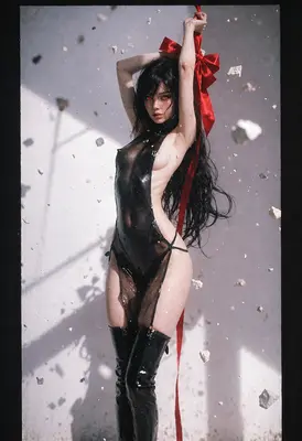 Red Eyed Beauty in Latex