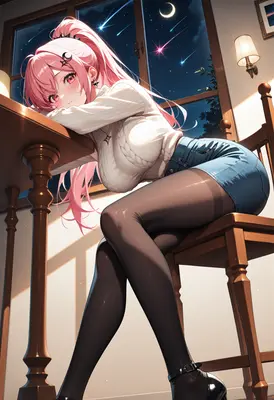 Moonlit Serenity at the Desk