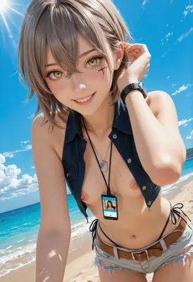 Sunny Beach Day Selfie