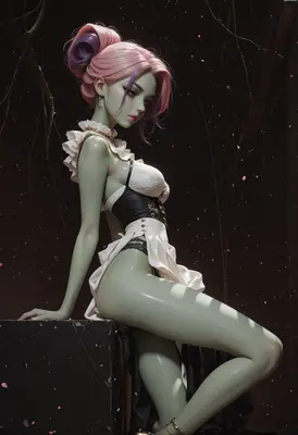 Ethereal Green Skinned Beauty