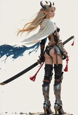 Demon Elf Warrior With Dual Blades