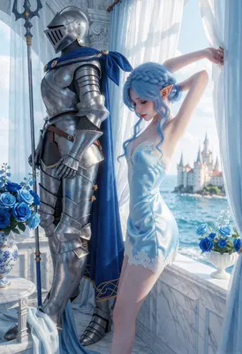 Blue Elf Maiden and Silent Knight