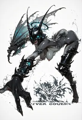 Shadow Demon Pouncing in Liquid Armor