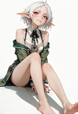 Charming Silver Haired Elf Girl