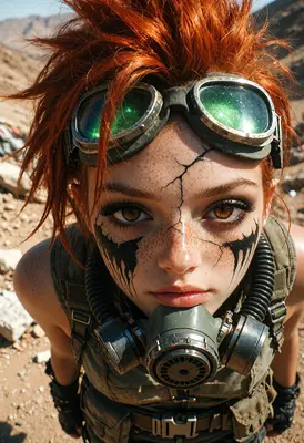 Post-Apocalyptic Scavenger in the Wasteland