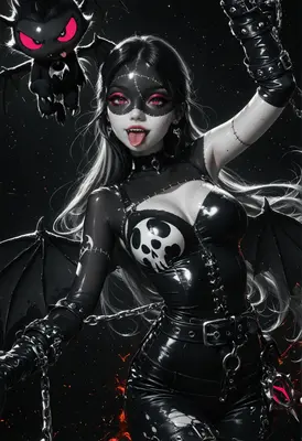 Gothic Vampire Queen and Her Familiar