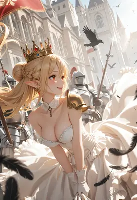 Elf Queen Leading the Royal Guard