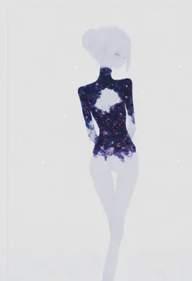 Stellar Silhouette in White Void