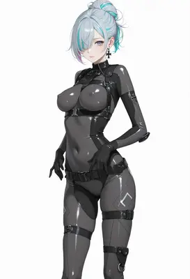 Tactical Operative in Shiny Latex Gear