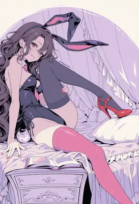 Relaxing Bunny Girl Reading in Bed