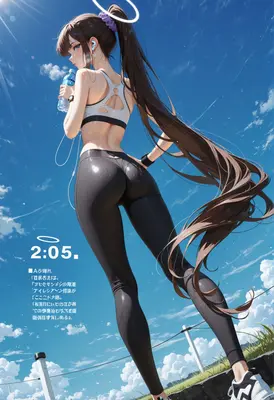 Athletic Angel Cooling Down Outdoors
