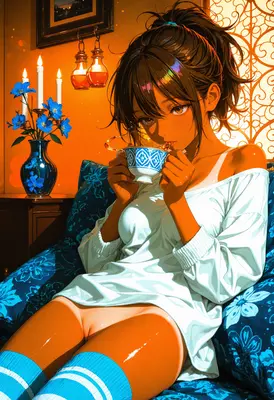 Evening Tea in Warm Light