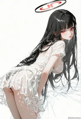 Ethereal Angel in Sheer Lace