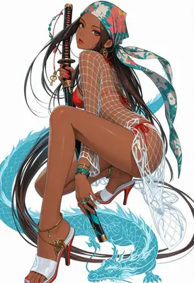 Sun-Kissed Warrior with Dragon Spirit