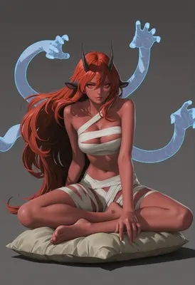 Demon Girl with Ethereal Spirit Hands