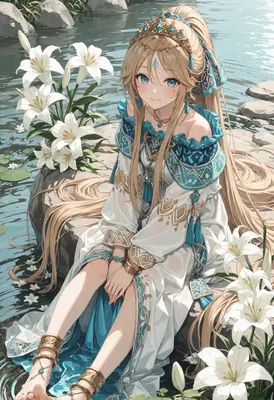 Princess by the Tranquil Lily Pond