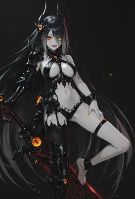 Demon Empress with Obsidian Blade