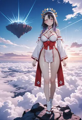 Celestial Shrine Maiden Above The Clouds