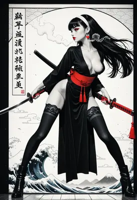 Warrior in Black and Red