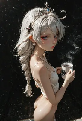 Princess with Morning Coffee