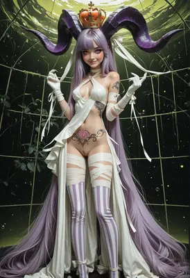 Crowned Demon Queen in Enchanted Cage