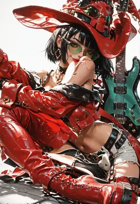 Stylish Rocker in Red Vinyl