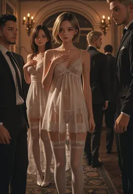 Elegant Lingerie at a Formal Gala
