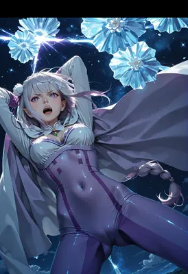 Emilia Unleashing Radiant Crystal Magic