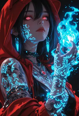 Mystic Rogue with Glowing Blue Flames