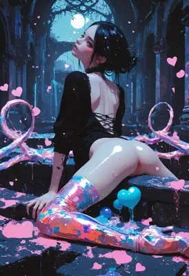 Gothic Heart Surrealism in Moonlight