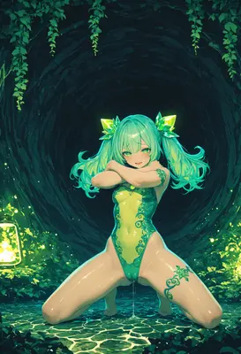 Emerald Forest Sprite in the Grotto