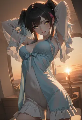 Sunset Glow in Lingerie