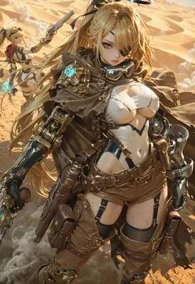 Cyborg Mercenaries in the Scorched Desert
