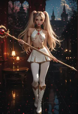 Celestial Sorceress with Golden Staff