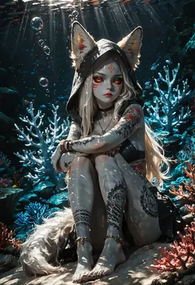Fox Spirit Resting Beneath the Sea