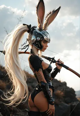 Armored Bunny Archer Warrior