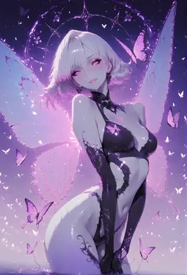 Ethereal Butterfly Fairy in Purple