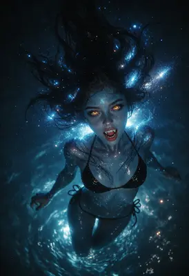 Celestial Vampire Rising from Dark Waters